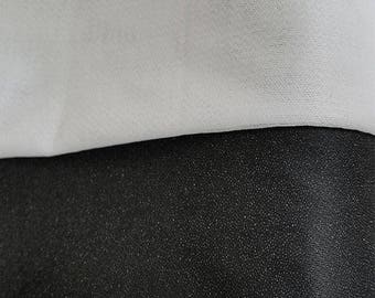 Fusible Interfacing Polyester 60"wide by the yard Black White Lightweight iron on Tricot W75D crafts fashion heat and bond Fabric Stabilizer