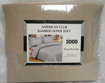 Ensemble de 4 draps très doux en bambou pour très grand lit Poche profonde pour un matelas jusqu'à 16 po. Draps doux et soyeux sans plis Livraison gratuite Soldes de Noël
