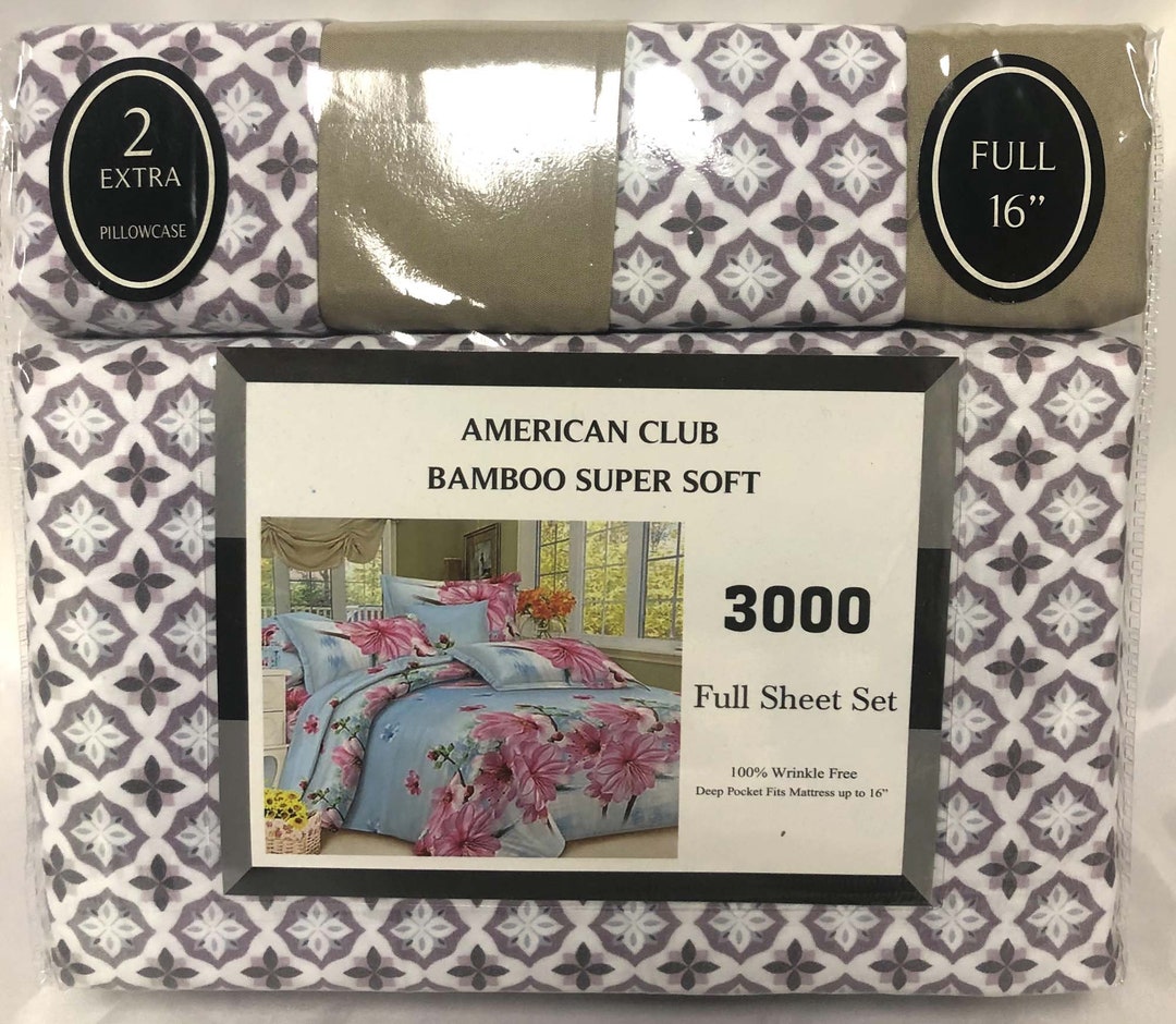 Wrinkle Free Deep Pocket Fits Mattress up to 16 Bed Sheets Set, 6