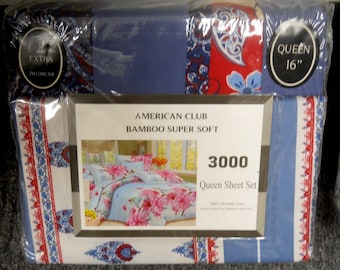 Sans plis, avec poche profonde, convient à un matelas jusqu'à 16 po. Parure de lit queen size, 6 pièces super doux, parure de couvre-lits en percale, livraison gratuite 129