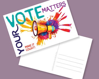 Make it Count VOTE Postcards