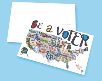 MAP - Be a voter Postcards