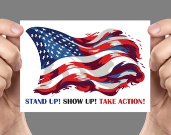 Stand Up, Show Up Flag D/S PC (Activate America)