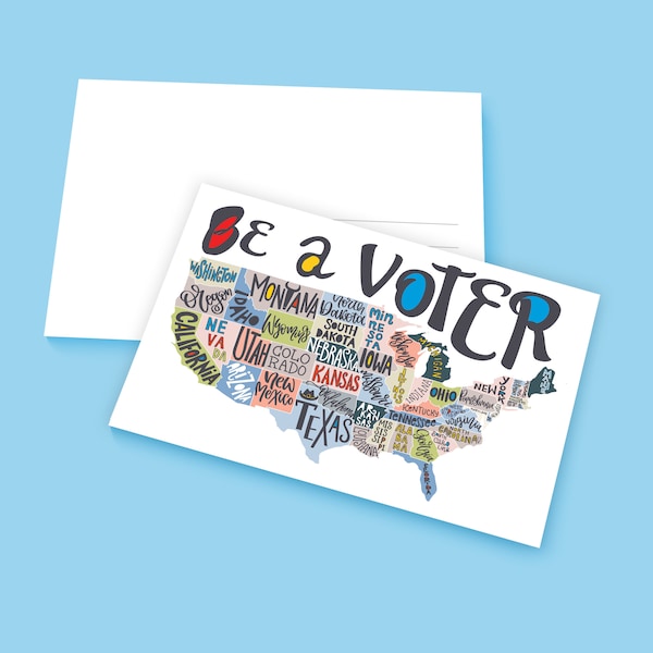 50 - MAP - Be a voter Postcards