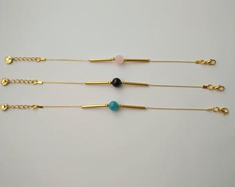 Mineral bracelet with fine tube