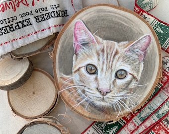 Unique Christmas Gift, Cat Portrait, Custom Cat Portrait, Unique Gift, Pet Loss Gift, Cat Memorial, Cat Lover Gift, Pet Portrait