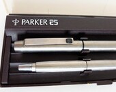 Parker 25 Flighter Set In Original Case Fountain Pen And Ball Point- Amazing condition