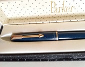 Rare Parker 17 Blue Body and Jewel Aerometric Sqeeze Filler To Fill Squeeze Ribbed Bar 5 Times Good As New