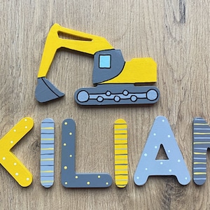 Handgefertigte Holzbuchstaben 8 cm – personalisierte Kinderzimmer Deko, bunte Namensbuchstaben, Wanddeko, Geschenk