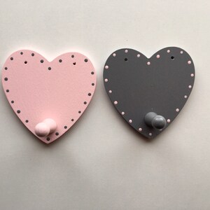 Children's wardrobe coat hooks hearts color selection matching the letter wardrobe