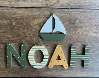 Holzbuchstaben Buchstaben Türbuchstaben 6,5 oder 8 cm wooden letters Kinderzimmertür