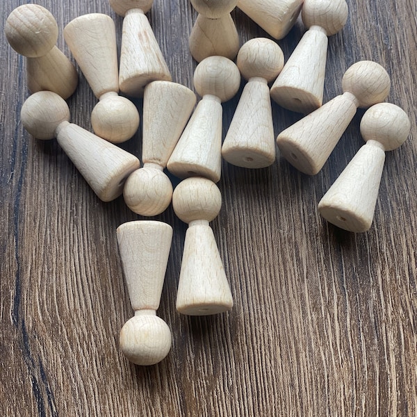 Figurenkegel Spielfiguren Holzfiguren Rohling aus Buchenholz