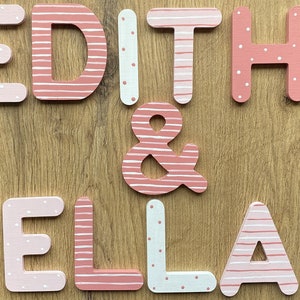 Wooden letters letters door letters 8 cm wooden letters children&#39;s room door