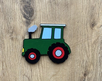 Chambre d'enfant motif tracteur en bois