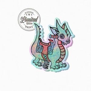 One Piece Holographic DRAGON Bouncer | Hydroflask, Car Decal and Vinyl Waterproof Sticker