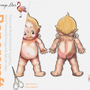 Papercraft KEWPS™ Kewp/Mix Media Bookmark/Tag/Doll/Puppet/Decoration/Ornament