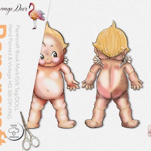 Papercraft KEWPS™ Kewp/Mix Media Bookmark/Tag/Doll/Puppet/Decoration/Ornament