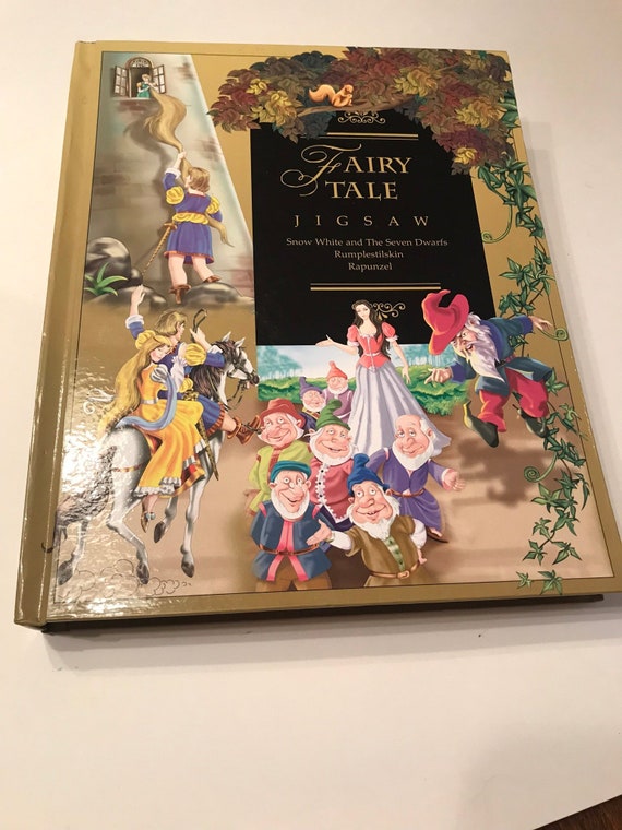 Vintage Fairy Tale Puzzle Book Snow White And The Seven Etsy Vintage Fairy Tale Puzzle Book Snow White And The Seven Etsy