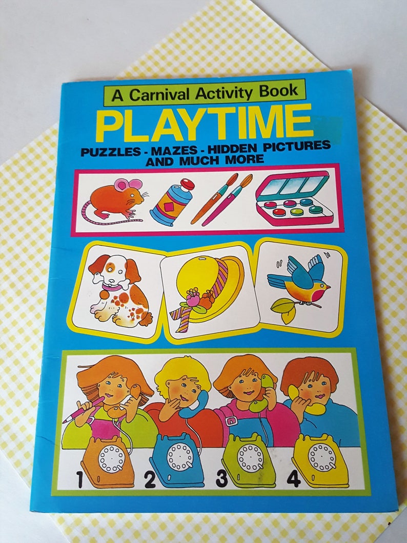 A Vintage 1980s Unused Carnival Activity Book | Etsy