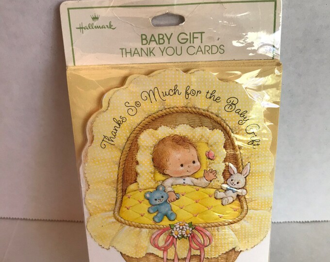 Vintage HALLMARK Baby Shower Thank YOU Cards....new Old Etsy
