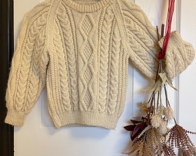 child's sweater - Irish fisherman/Aran style.