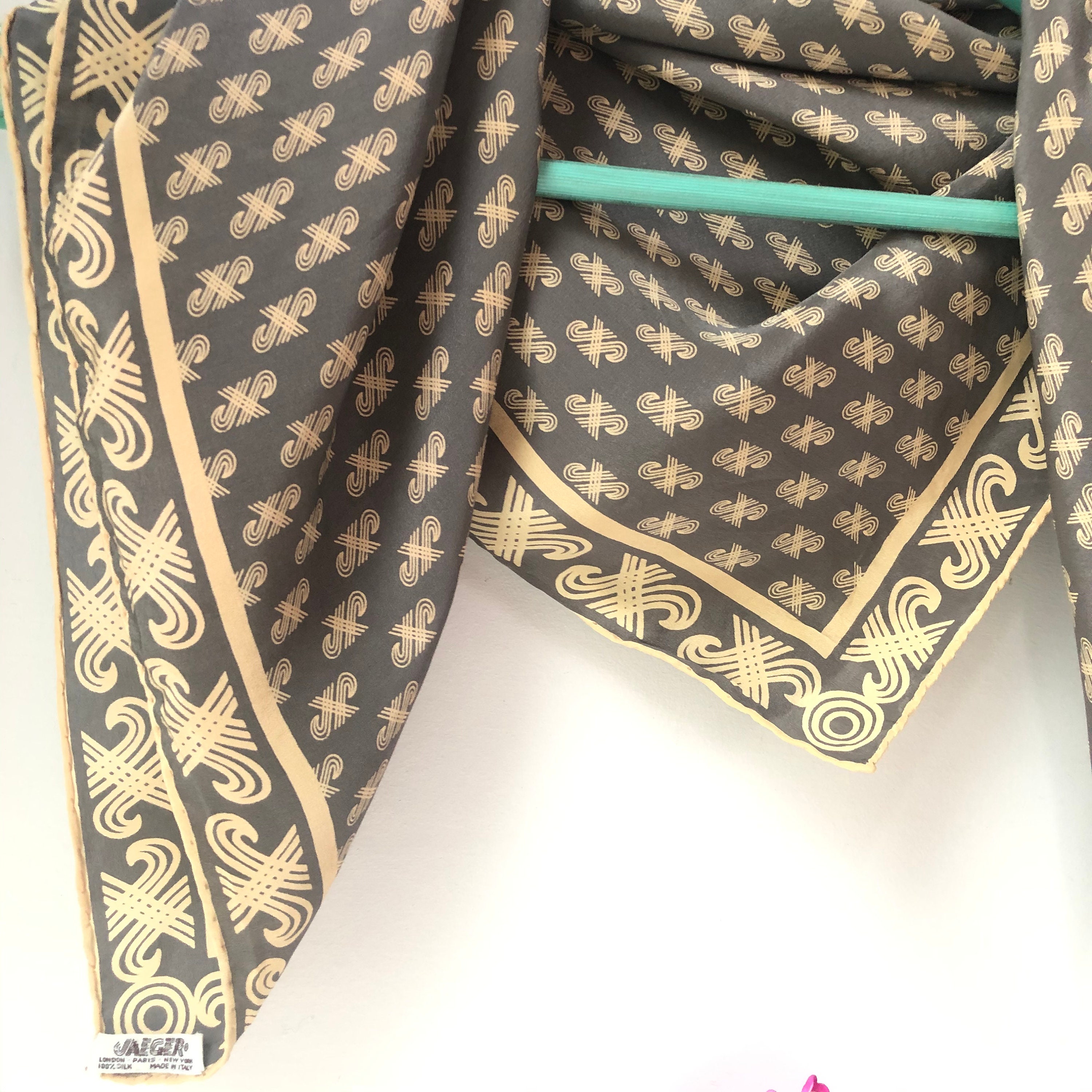 Vintage jaeger silk best sale scarf