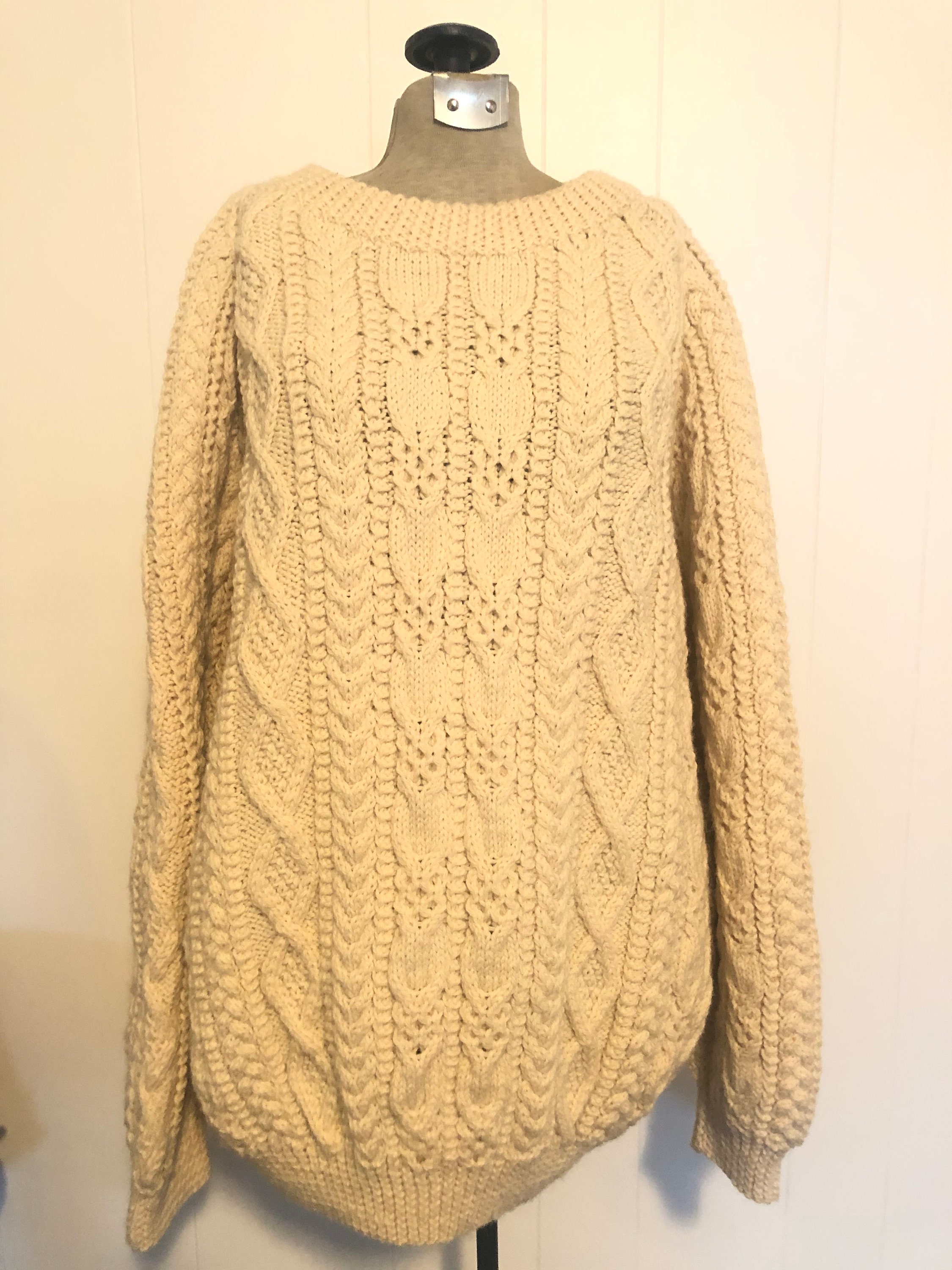 Vintage Quill's Woolen Market Irish Fishermans sweater - 2XL