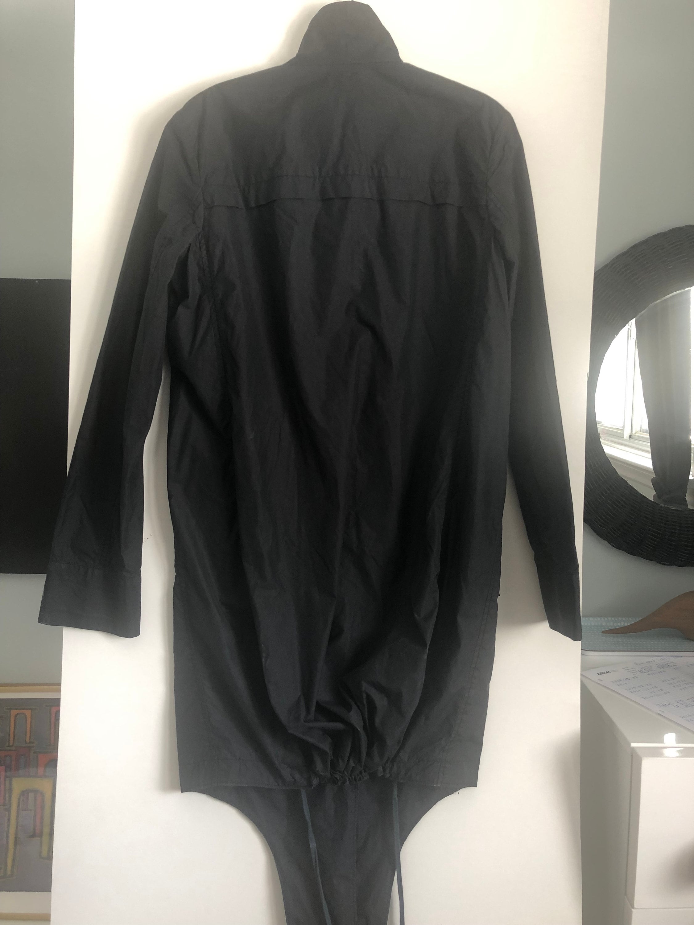 Vintage HELMUT LANG cotton long black lightweight unisex jacket size S