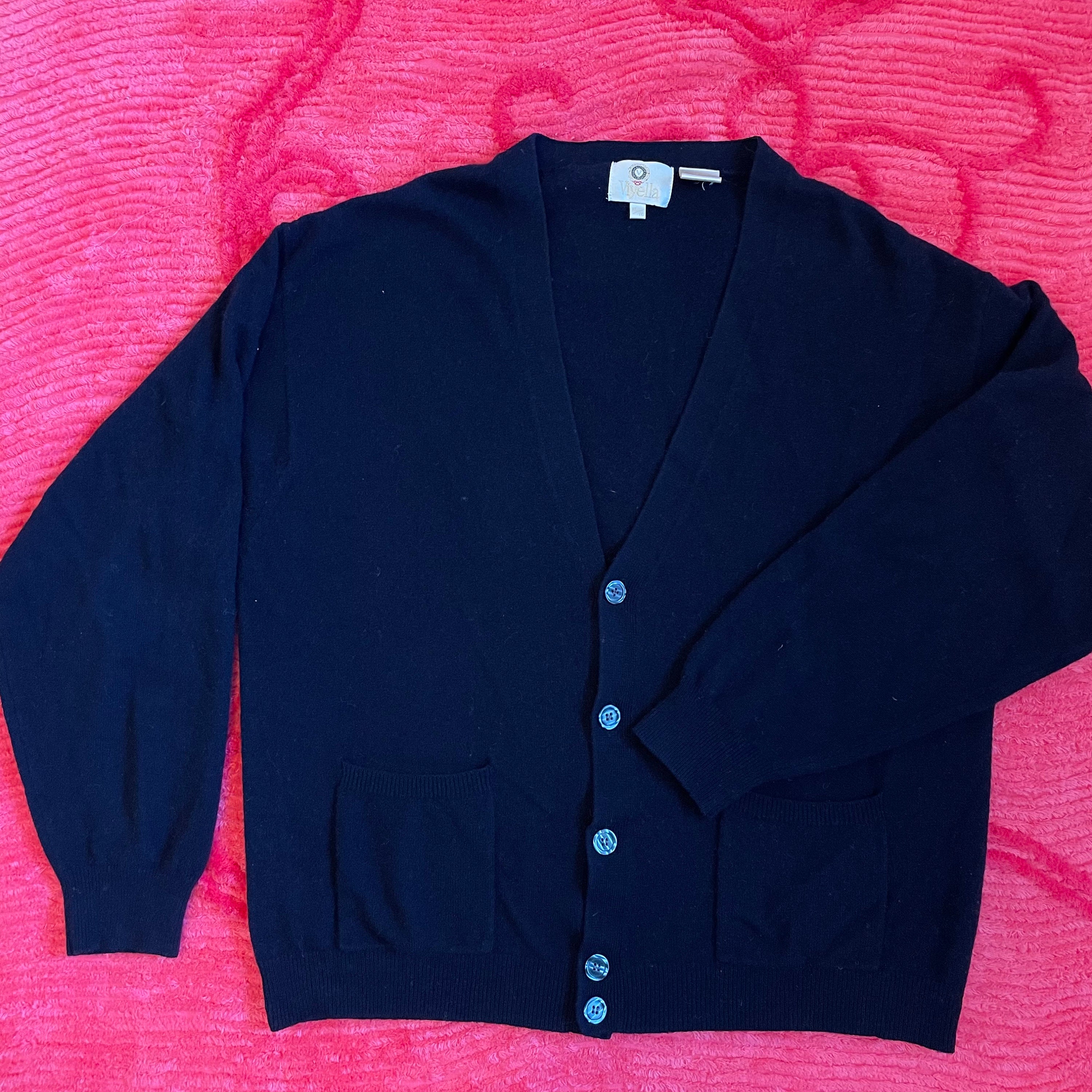 Vintage Viyella Cashmere Cardigan Unisex XL Etsy
