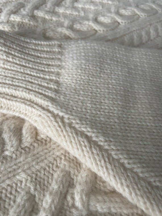 Large wool sweater - Irish fisherman/Aran style. - image 8