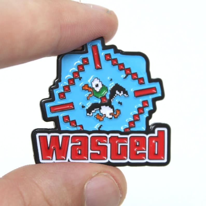 Duck Hunt Pin Funny Gamer Pins approximately 1.5 x 1.5 Nostalgic Pin always gets a laugh