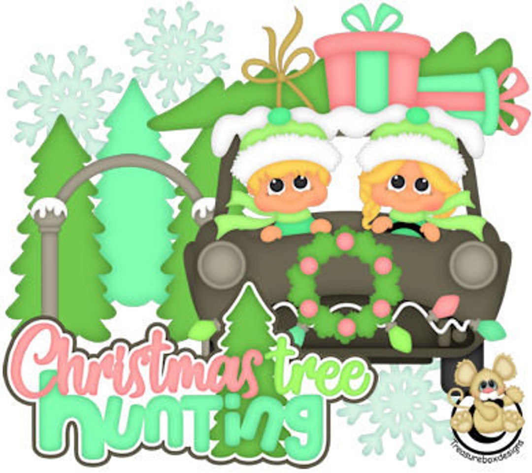 Christmas Tree Hunting Vector Graphics Digital Clipart Etsy Australia
