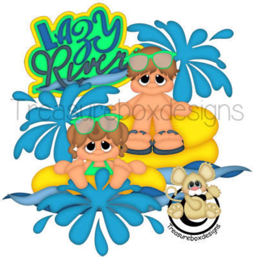 Lazy River Summer Vector Graphics Digital Clipart Digital - Etsy