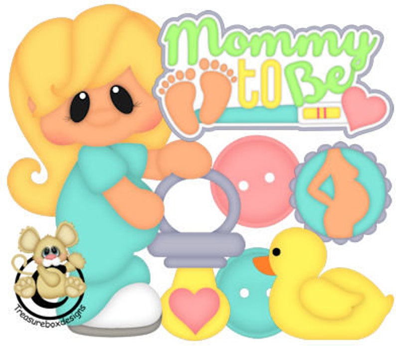 Mom to Be Scrapbooking Clipart Instant Download