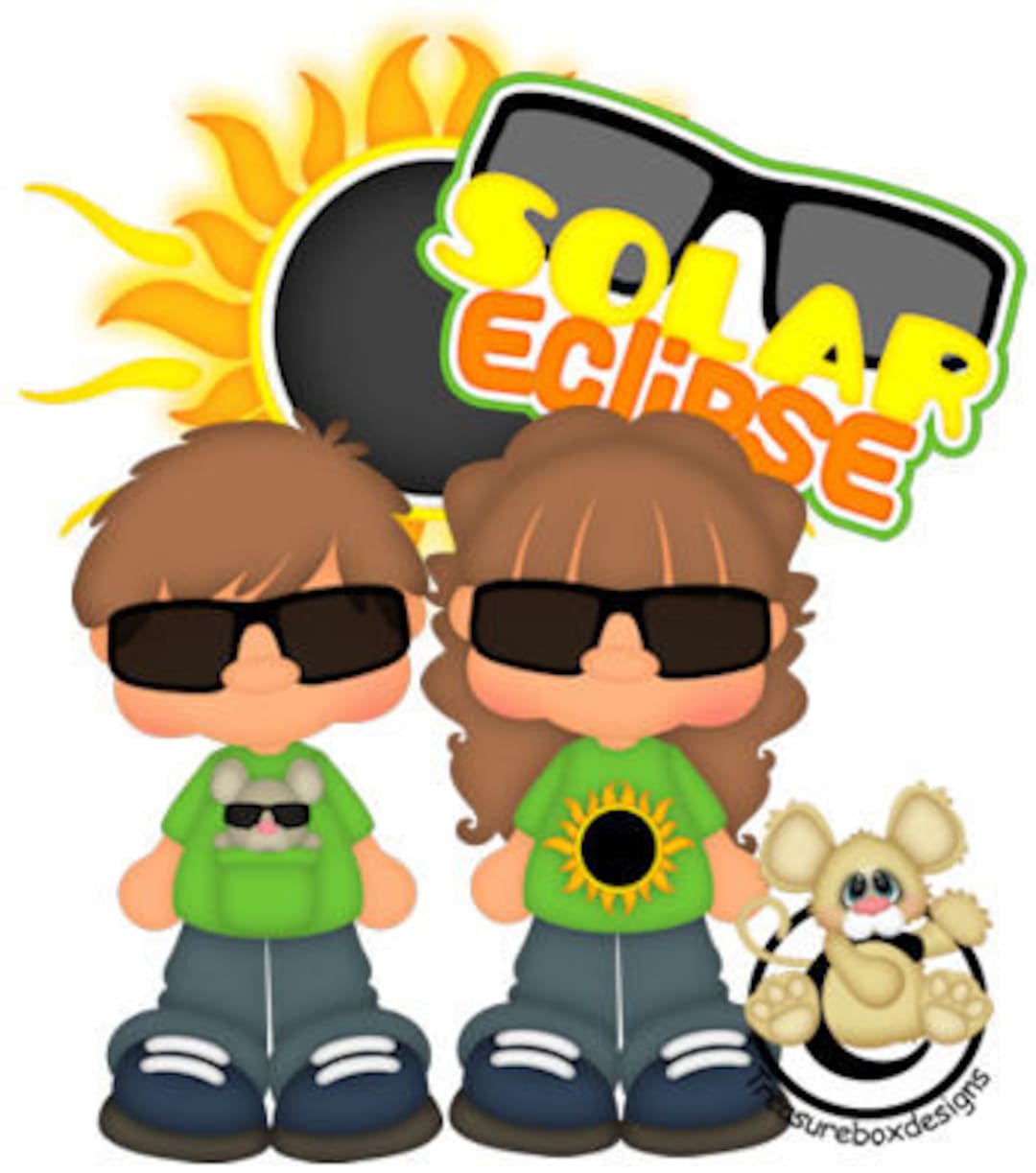 Solar Eclipse Vector Graphics Digital Clipart Digital Etsy