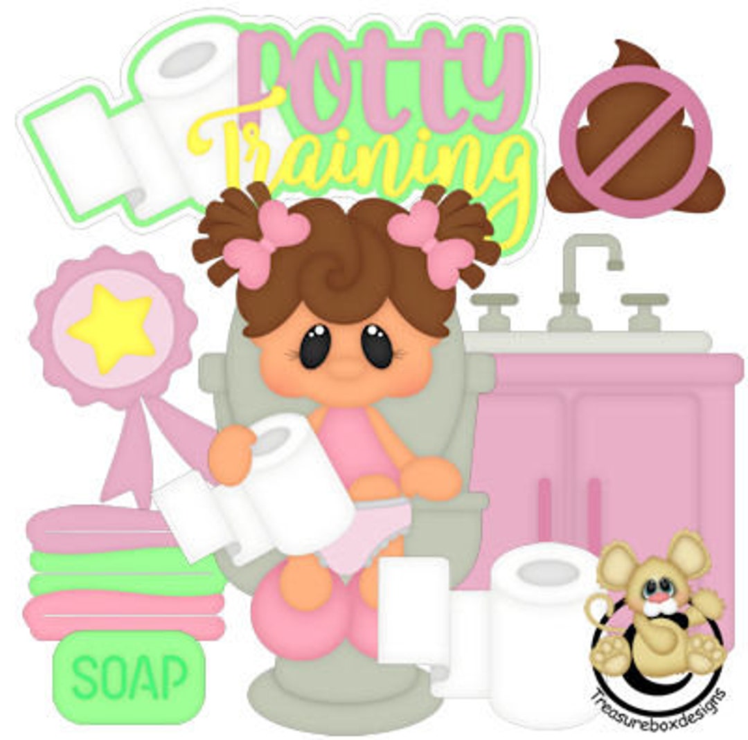 Potty Time Potty Training Girl Digital Images Etsy