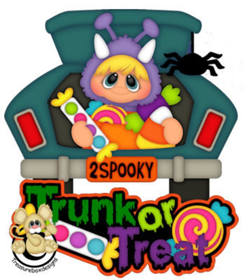 Trunk or Treat Halloweenvector Graphics Digital Clipart - Etsy