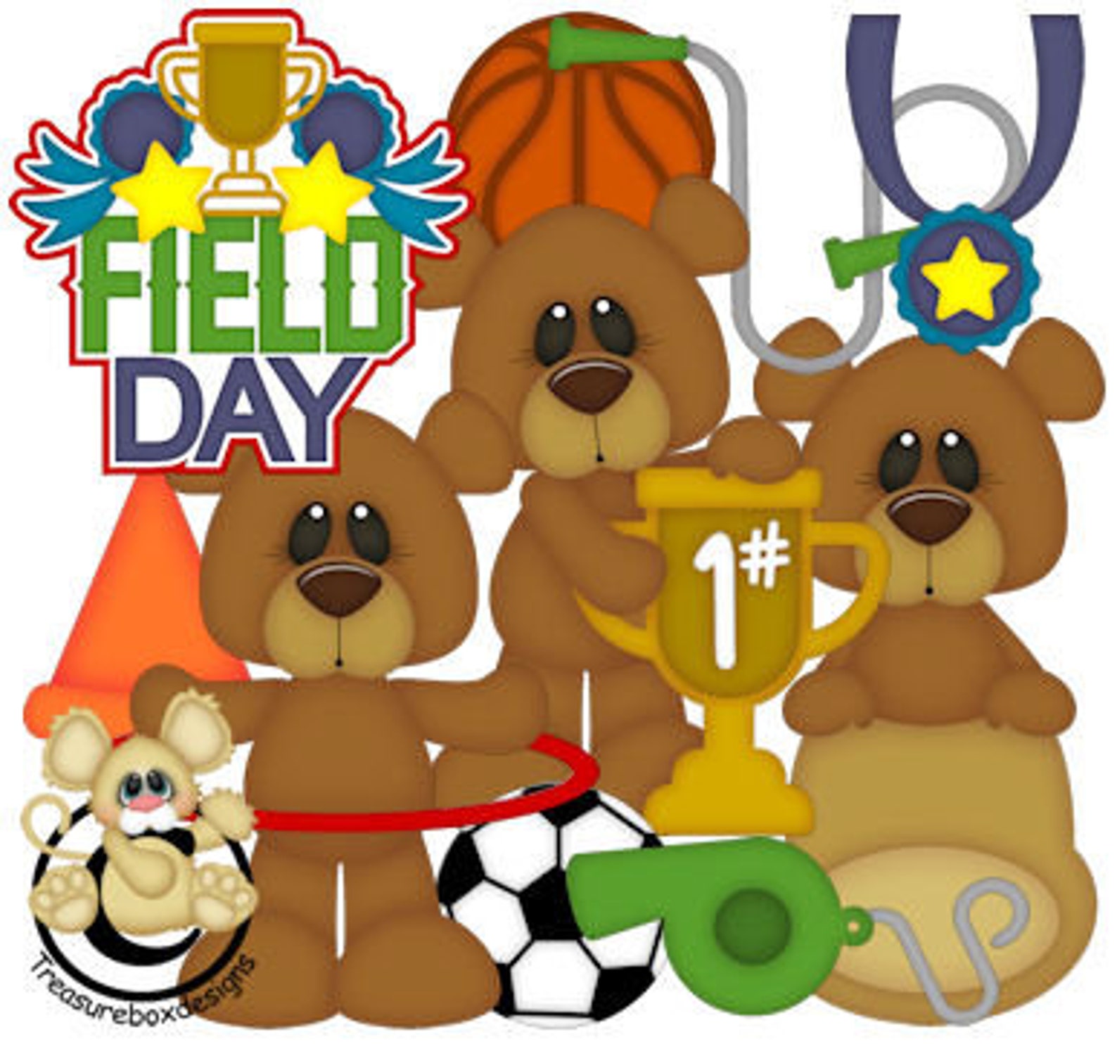 Field Day Vector Graphics Digital Clipart Digital Images Etsy
