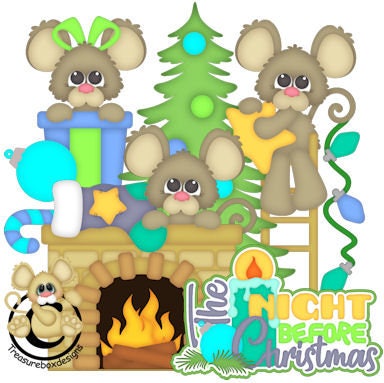 Night Before Christmas Vector Graphics Digital Clipart - Etsy