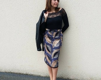 Pencil skirt – African clothing, Ankara skirt