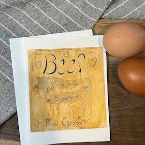 Carne de res Tarjetas de felicitación