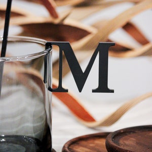 Custom Lasercut Drink Tags - Acrylic Tags - Initial Drink Tags
