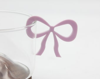 Bow Drink Tags - Acrylic Bows - Party Drink Tags