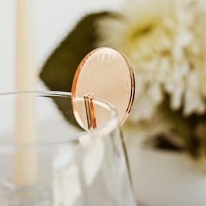 Personalized Acrylic Drink Tags: Custom Wine Glass Charms for Weddings