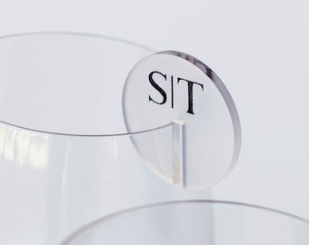 Custom Laser Cut Acrylic Drink Tags: Personalized Wine Glass Charms