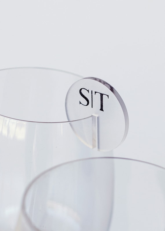 Custom Laser Cut Acrylic Drink Tags: Personalized Wine Glass Charms