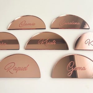 Custom Lasercut Arch Names - Wedding Guest Names - Acrylic Arch Place cards