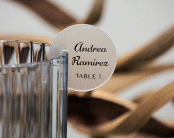 Custom Lasercut Drink Tags - Round Acrylic Tags - Seating Arrangement