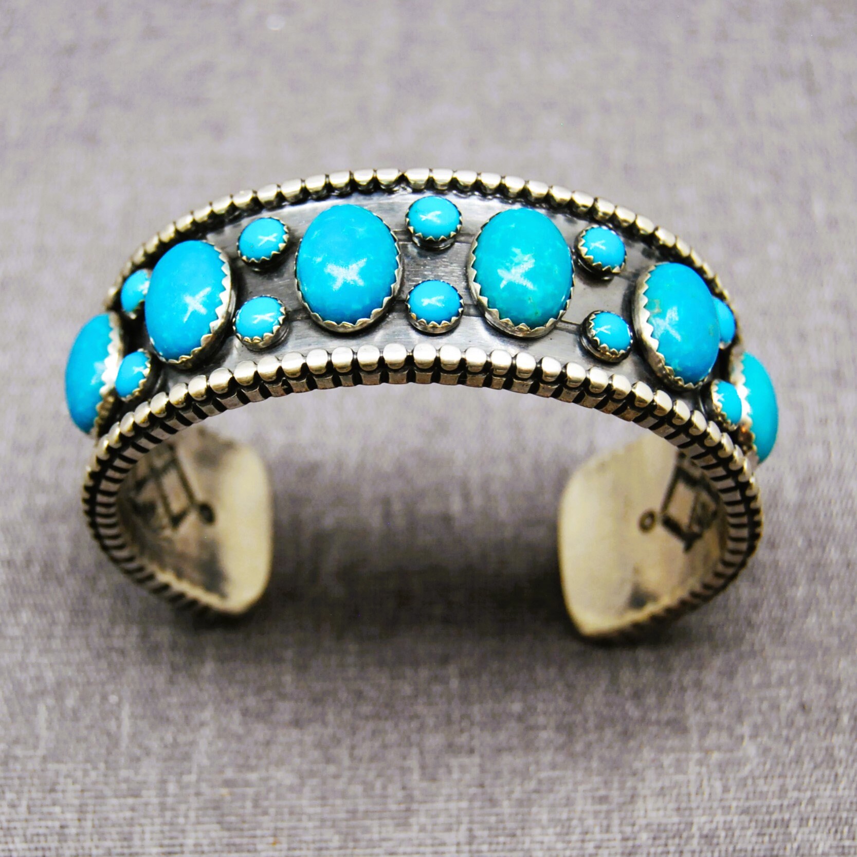 Bracciale Donna In Argento 925 Con Simbolo Infinito E Pietra Turchese, Regolabile 6.5-7.5 Pollici, Gioiello Artigianale - 4