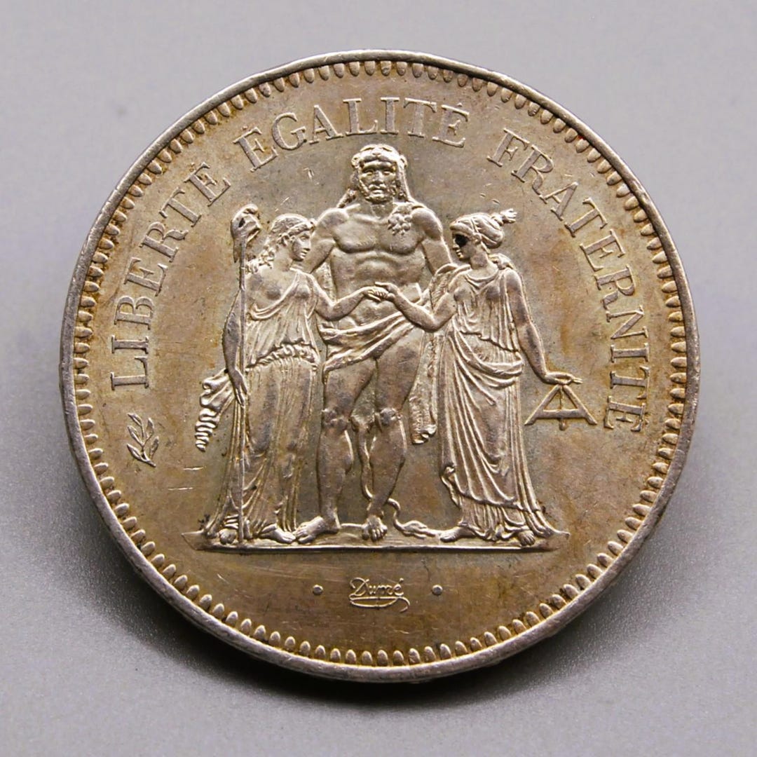フランス Francs 銀貨　5FRANCS 2FRANCS 1FRANCS 5 Francs of France 1978 - Etsy